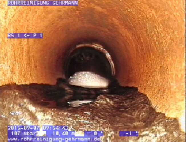 Verfestigte Ablagerungen in der Grundleitung